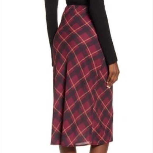 Plaid Midi Slip Skirt - Picture 3 of 12